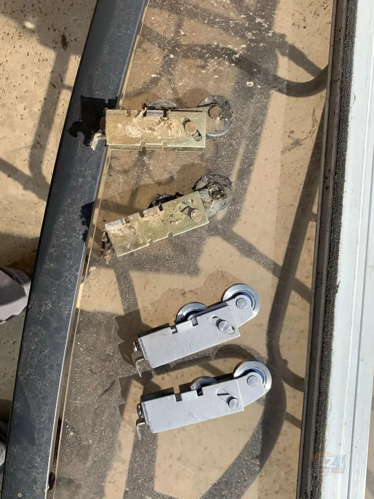 Patio door roller replacement for a hard-to-open door